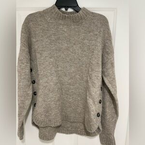 Boden Beige Sweater with Side Buttons